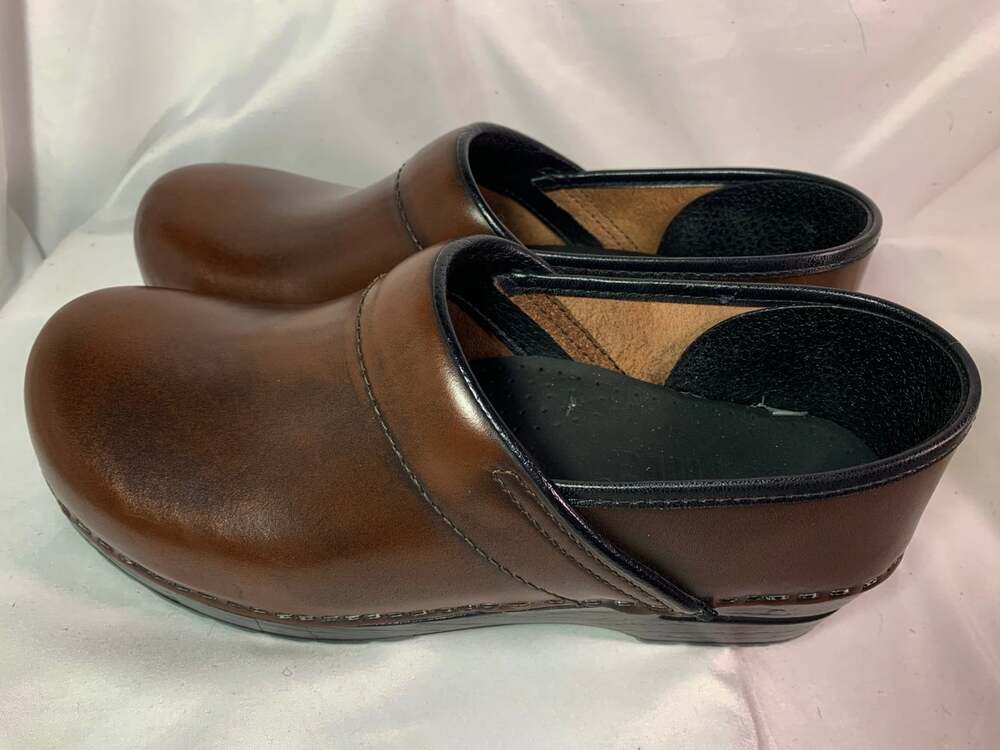 Sanita Women’s size 10.5 slip on brown shoes
